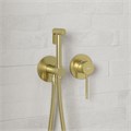 Смеситель встроенный с гигиеническим душем с защитой от ожогов Timo Saona 2339/17SM золото матовое 2339/17SM