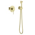 Смеситель встроенный с гигиеническим душем Timo Saona 2389/17SM золото матовое 2389/17SM