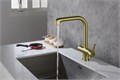 Смеситель для кухни с подключением фильтра и выдвижной лейкой Timo Saona 2346/17FL золото матовое 2346/17FL