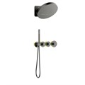 Душевая система встроенная с термостатом Timo Saona SX-2329/18SM черное золото SX-2329/18SM