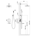 Душевая система встроенная Timo Saona никель (SX-2369/13SM) SX-2369/13SM