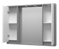 BALATON -100 Зеркало-шкаф, комб. серый BAL-04100-01-01