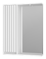 BALATON - 65 Зеркало-шкаф левый, белый BAL-04065-01-Л