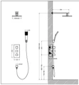 Душевая система встроенная с термостатом Timo Tetra-thermo черный (SX-0179/03SM) SX-0179/03SM