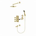 Душевая система встроенная с термостатом Timo Tetra-thermo SX-0199/17SM золото матовое SX-0199/17SM Душевая система встроенная с термостатом Timo Tetra-thermo SX-0199/17SM золото матовое SX-0199/17SM