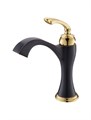 Смеситель для раковины Timo Unari 7501/04F черный антик-золото 7501/04F