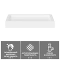 Душевой поддон ABBER AD3C108 100х80 прямоугольный, акриловый, белый AD3C108