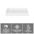 Душевой поддон ABBER AD3D090 90х90 квадратный, акриловый, белый AD3D090