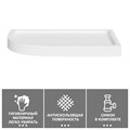 Душевой поддон ABBER AD3E120 R 120х90 асимметричный, акриловый, белый AD3E120