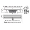 Alcaplast  APZ7 Floor Водоотводящий желоб с порогами для решетки под кладку плитки  APZ7-FLOOR-300 APZ7-FLOOR-300