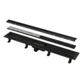 APZ19BLACK-750 Водоотводящий желоб с порогами для двусторонняя решетка, черный-мат APZ19BLACK-750