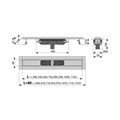 Alcaplast  APZ1 Водоотводящий желоб с порогами для перфорированной решетки низкий, вертикальный сток, 550 мм  APZ1101-550 APZ1101-550