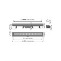 Alcaplast  Водоотводящий желоб с порогами для перфорированной решетки и фиксированным воротником к стене  APZ30-750M APZ30-750M