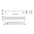 Alcaplast  APZ2001 Водоотводящий желоб с порогами для перфорированной решетки без гидрозатвора 850 мм  APZ2001-850 APZ2001-850