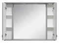 Лувр -105 Зеркало с 2 шкафчиками, серое П-Лвр03105-1504