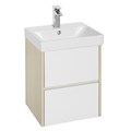 Тумба СКАНДИ 55, белая, дуб верона (под раковину АДРИАНА 55) 1A251701SDB20