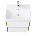 Тумба СКАНДИ 55, белая, дуб рустикальный (под раковину АДРИАНА 55) 1A251701SDZ90