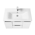 Тумба РЕНЕ 80, белая, грецкий орех (под раковину МИРАНДА 80) 1A258601NRC80
