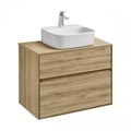 Тумба ЛИБЕРТИ 75, 2 ящ., подвесная, дуб эльвезия (под раковину ЭЛИНА 75, MILA 35, MILA 40, ОДРИ 42) 1A279501LYC70