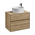 Тумба ЛИБЕРТИ 75, 2 ящ., подвесная, дуб эльвезия (под раковину ЭЛИНА 75, MILA 35, MILA 40, ОДРИ 42) 1A279501LYC70