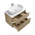 Тумба ЛИБЕРТИ 75, 2 ящ., подвесная, дуб эльвезия (под раковину ЭЛИНА 75, MILA 35, MILA 40, ОДРИ 42) 1A279501LYC70