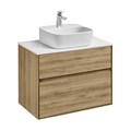 Тумба ЛИБЕРТИ 75, 2 ящ., подвесная, дуб эльвезия (под раковину ЭЛИНА 75, MILA 35, MILA 40, ОДРИ 42) 1A279501LYC70