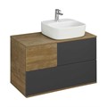 Тумба ТЕРРА 85, дуб кантри, антрацит (под раковину MILA 35, Одри 42, Лола 60) 1A247201TEKA0