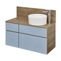 Тумба МИШЕЛЬ 100, дуб рустикальный, фьорд (под раковину ОДРИ 42, MILA 350. ЛОЛА 60) 1A256901MIX30
