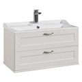 Тумба под раковину AQUATON Леон 80 дуб белый 1A186301LBPS0 - фото 141445