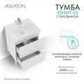 Тумба Юнит 55 белый глянец, Раковина Адриана 55 1A288201UN010