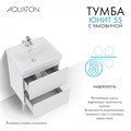 Тумба Юнит 55 белый глянец, Раковина Адриана 55 1A288201UN010