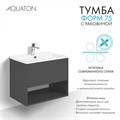 Тумба AQUATON Форм 75 антрацит, Раковина Элина 75, Фасад антрацит 1A2884V3A4820