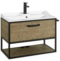 Тумба с раковиной AQUATON Лофт Фабрик 80 + Victoria-N 80 1A2424K7LTDU0 - фото 142459