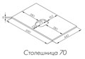 Столешница Либерти 70 белый глянец 1A281203LY010
