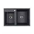 Мойка для кухни Делия 78 DBL 780x520x218 мм, прямоуг. с крылом, графит 1A723132DE210 - фото 145763
