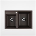 Мойка для кухни Делия 78 DBL 780x520x218 мм, прямоуг. с крылом, кофе 1A723132DE280 - фото 145767
