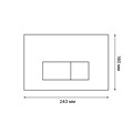 Кнопка смыва TOKITO TATSUMAKI SQUARE WHITE пластик, белый (TOK-TATSUMAKI-SQ-WT) TOK-TATSUMAKI-SQ-WT