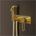 Встраиваемый смеситель с гигиеническим душем IDDIS Duna с защитным клапаном, матовое золото (DUNMGV0i08) DUNMGV0i08