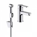 Смеситель для раковины с гигеническим душем IDDIS Sena (SENSB00i08) SENSB00i08 - фото 146418
