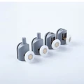 Ролики IDDIS 2 верхних, 2 нижних одинарные, D=23 мм серый, стекло 5-6 мм (966S23GR6DZ) 966S23GR6DZ