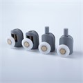 Ролики IDDIS 2 верхних, 2 нижних одинарные, D=23 мм серый, стекло 4 мм (966S23GR4DZ) 966S23GR4DZ - фото 146942