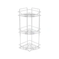 Полка трёхъярусная угловая Milardo Grid проволока стальная, хром (GRICC3CM44) GRICC3CM44
