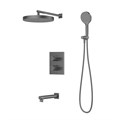 Душевая система IDDIS Duna с тропическим, ручным душем и изливом, термостат, графит матовый (DUNGMSTi68) DUNGMSTi68