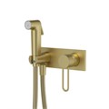 Встраиваемый смеситель с гигиеническим душем IDDIS Duna с защитным клапаном, матовое золото (DUNMGV0i08) DUNMGV0i08