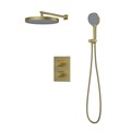 Душевая система IDDIS Duna с тропическим и ручным душем, с термостатом, матовое золото (DUNMG0Ti67) DUNMG0Ti67