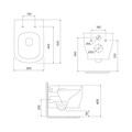 Унитаз подвесной, безободковый, Oxford, IDDIS, OXFRDSEi25 OXFRDSEi25
