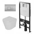 Комплект DK DS1021604 унитаз DT1026016, инсталляция DI8055119, клавиша смыва DB1519002 DS1021604 - фото 148138