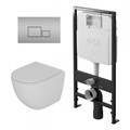 Комплект DK DS1391604 унитаз DT1396016, инсталляция DI8055119, клавиша смыва DB1519002 DS1391604 - фото 148142