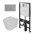 Комплект DK DS1511606 унитаз DT1516016, инсталляция DI8055119, клавиша смыва DB1519001 DS1511606