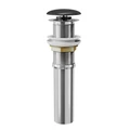 Донный клапан DK для раковины 1/4" клик-клак черная крышка (DC9025) DC9025